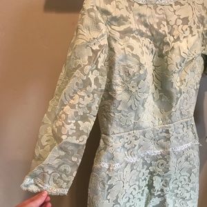 Mint Lace prom dress